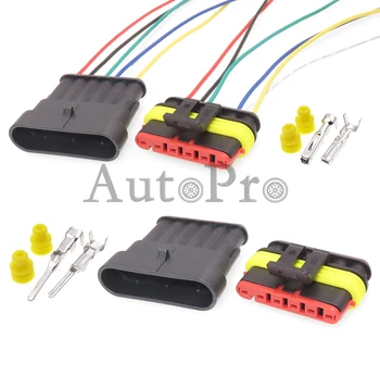 1 Комплект Электрической розетки на 6 отверстий для автомобиля 282090-1 282108-1 Автомобильный кабель с герметичным разъемом