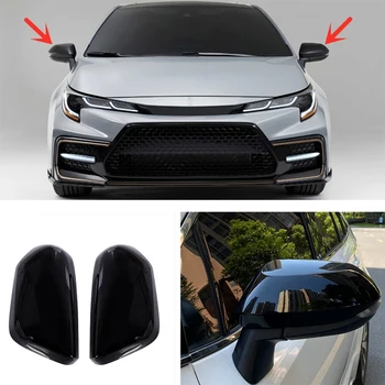 1 Пара Боковых дверей, накладка зеркала заднего вида, глянцевый черный ABS Для Toyota Corolla 2019-2022