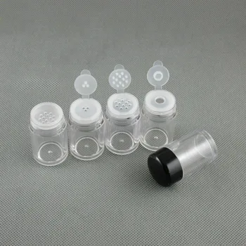 10 мл Прозрачных пластиковых украшений для дизайна ногтей, Многоразовые бутылки, Пустая упаковка для рассыпчатой пудры, Тени для век, контейнер для блеска 50 шт./лот