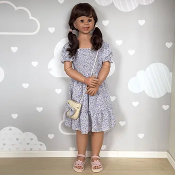 120 см Оригинальная кукла Reborn Masterpiece с шариковыми соединениями для всего тела, принцесса для маленьких девочек 5-6 лет, настоящая модель детского платья