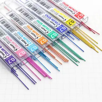 1шт Японский Пилотный цветной Грифель для механических карандашей ENO 0.7 Красочные Заправки PLCR-7 8 Цветов 3 Разноцветных грифеля
