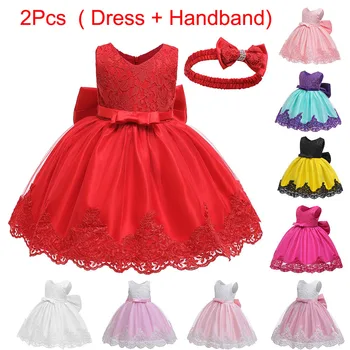2 шт., платье с повязкой на руку, Летнее Милое платье Принцессы для маленьких девочек, Кружевное платье с цветочным узором для малышей, Праздничные платья для маленьких девочек