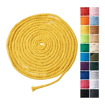 20 цветов Хлопчатобумажной нити, 5 мм, разноцветный круглый шнурок с косичкой, шнурок для самостоятельного шитья, аксессуары для изготовления украшений для одежды