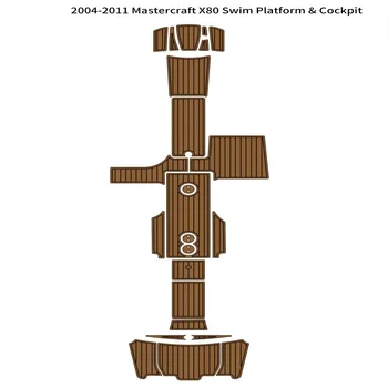 2004-2011 Mastercraft X80 Плавать Платформа Кокпит Pad Лодка EVA Пены Тиковый коврик