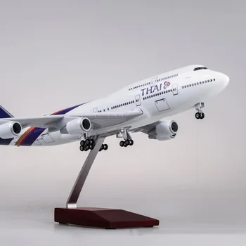 47 см 1/150 Масштаб A380 Таиланд Thai Airways Литая Под давлением Модель Самолета Игрушечный Самолет Из Смолы Со Светом и Колесами Коллекция