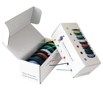 48 м/коробка 26 AWG Комплект проводов для подключения (комплект многожильных проводов) 26 калибровочных Гибких электрических проводов из силиконовой резины 6 цветов по 26,2 фута каждый