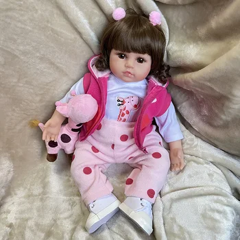 48 см Кукла-Реборн Bebes, Силиконовая Кукла-Реборн, Очаровательная Реалистичная кукла для малышей Bonecas Girl Menina De Surprise Doll