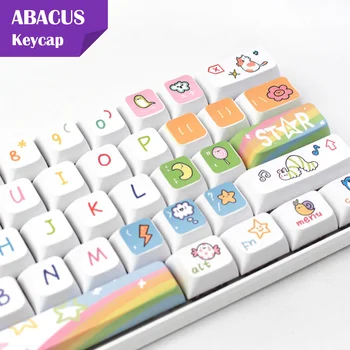 ABACUS XDA PBT Keycaps 127 Клавиш Сублимационный Набор для Вечеринки с Животными для DIY Пользовательских Механических Клавиатур Keycaps