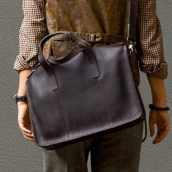 AETOO, повседневная мужская сумка из воловьей кожи для мальчиков в стиле ретро, простая деловая повседневная мужская сумка с белыми воротничками высокого класса
