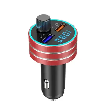 Bluetooth 5,0 FM-передатчик 3,0, зарядное устройство для мобильного телефона с двойным USB, Автомобильное зарядное устройство USB, быстрая зарядка с громкой связью MP3