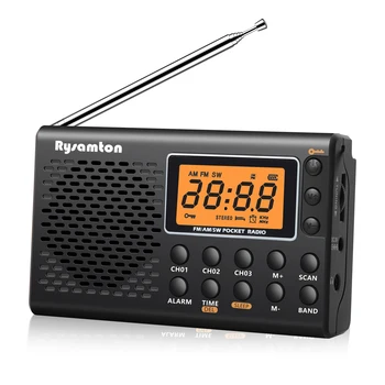 FM AM SW Портативное радио Карманное радио AM FM Перезаряжаемое коротковолновое радио На батарейках Высокочувствительный USB-рекордер на все полные волны