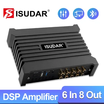 ISUDAR Автомобильный DSP Усилитель 8 Каналов для Динамиков Аудио Звуковой Процессор Bluetooth USB PC APP Пульт Дистанционного Управления Для VW/Toyota/Nissan
