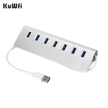 KuWFi Hub USB Multi USB3.0 Hub Splitter Высокоскоростной 7-портовый универсальный для ПК Windows Macbook Компьютерные аксессуары