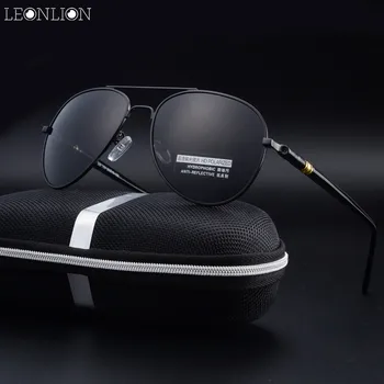 LeonLion 2021, Новые Модные Мужские Солнцезащитные Очки Для Мужчин И Женщин, Лидирующий Бренд, Дизайнерские Очки, Роскошные Поляризованные Классические Ретро Металлические Очки UV400