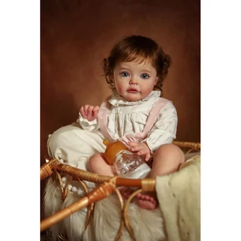 NPK 60 см Огромная Кукла для Новорожденных Девочек Сью-Сью, Реалистичная 3D Раскрашенная Кожа с Видимыми Венами, Коллекционная Художественная Кукла