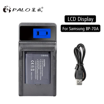 PALO 1 шт. зарядное устройство для камеры BP 70A, умный ЖК-дисплей, USB зарядное устройство bateria Для Samsung BP-70A, цифровые аккумуляторы, выделенные