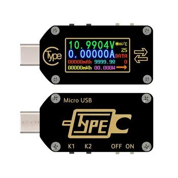 Rd Tc66 Type-C Pd Триггер USB Вольтметр Амперметр Напряжение 2-Полосный Измеритель тока Мультиметр Pd Зарядное Устройство USB Tester1