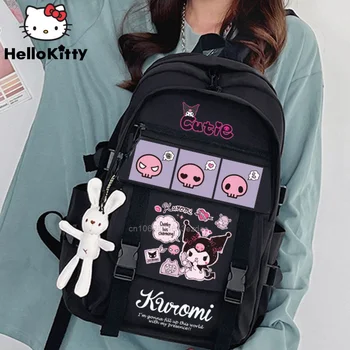 Sanrio Kuromi Модный Рюкзак Y2k Дизайнерские школьные сумки для девочек, Студенческие Повседневные Мультяшные милые сумки на плечо, женские сумки в корейском стиле