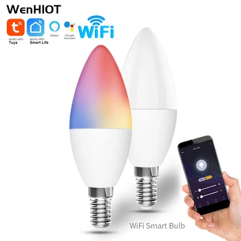 SIXWGH 4W Remote Smart Light Лампа Wifi Цветная лампочка Светодиодный светильник С Регулируемой Яркостью Функция Таймера Приложение Smart Life