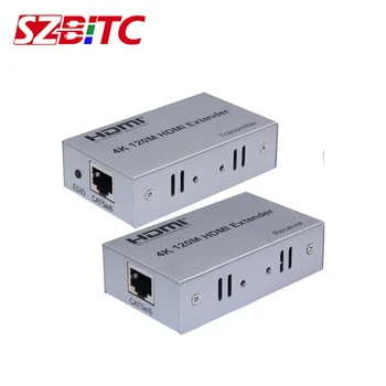 SZBITC HDMI Extender 120M 4K2K Через CAT5e CAT6 RJ45 Ethernet LAN Сетевой кабель Удлинитель Разветвитель Передатчик Приемник