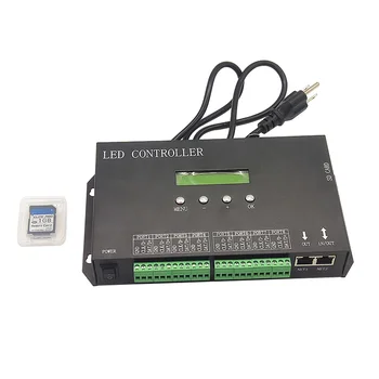 T300K LED Controller Pro Версия SD-карты онлайн ЧЕРЕЗ ПК RGB Полноцветный светодиодный модуль контроллера 8 портов 8192 пикселей WS2811 WS2801