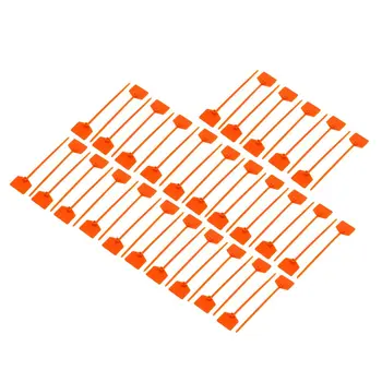 Tcenofoxy 50шт 3 мм x 120 мм Нейлоновая Самоблокирующаяся этикетка, кабель, маркер, шнур, проволока, молния, Оранжевый