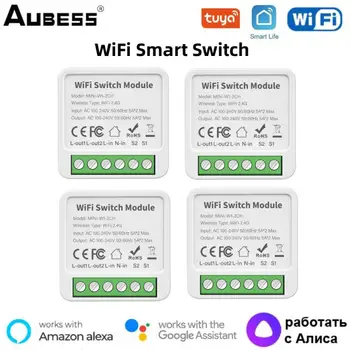 Tuya WiFi Smart Switch Модуль 2/3/4 Способ Двойного Управления Умный Дом Smart Life Пульт Дистанционного Управления Через Alexa Google Home Alice