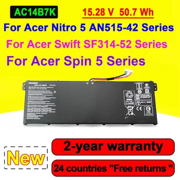 Wisecoco Новый Аккумулятор для ноутбука AC14B7K Для Acer Spin 5 SP515-51GN Swift SF314-52 Для Acer Nitro 5 AN515-42 15,28 V 3320 mAh 50,7WH