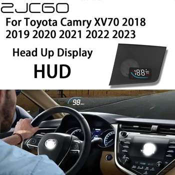 ZJCGO Авто HUD Автомобильный Проектор Сигнализации Головной Дисплей Спидометр Лобовое Стекло для Toyota Camry XV70 2018 2019 2020 2021 2022 2023