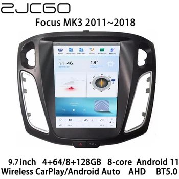 Автомобильный Мультимедийный Плеер Стерео GPS Радио Навигация Android 11 Экран для Ford Focus 3 MK3 2011 2012 2013 2014 2015 2016 2017 2018