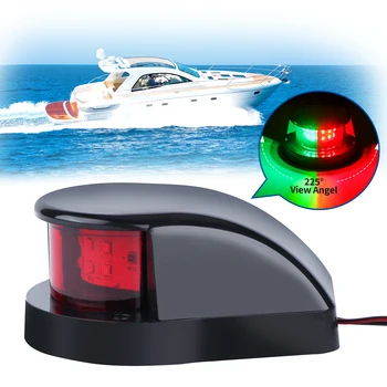 Аксессуары для лодки 12V LED Носовой навигационный фонарь Красный Зеленый Парусный сигнальный фонарь для морского пехотинца Для лодки Сигнальная лампа для яхты