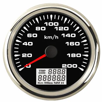 Бесплатная доставка 0-200 км/Ч Авто GPS Одометры Измерители Пробега 85 мм Спидометры Датчики с Антенной и 8 Видами цветной подсветки