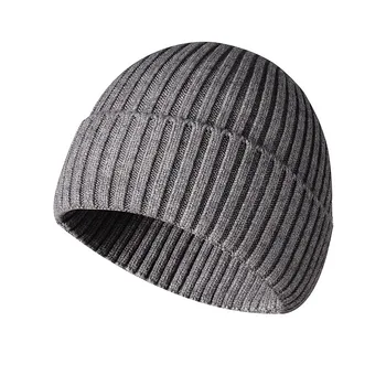 В наличии зимние вязаные шапки для мужчин и женщин, утолщенные термо-шерстяные шапки, холодная шапка Baotou, повседневный капюшон с фланцами белого цвета