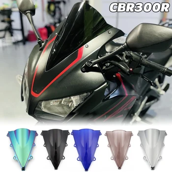 Ветровое стекло мотоцикла, Дефлектор с двойными пузырьками для Honda CBR300R 2015 2016 17 2018 2019 2020 CBR 300R Аксессуары