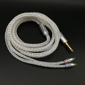 Высококачественный 16-жильный кабель для наушников Hi-FI из чистого серебра, высококачественный Аудиокабель, кабель для замены наушников 