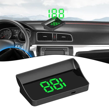 Головной дисплей HUD GPS Спидометр, одометр, цифровая скорость автомобиля, миль / ч, Универсальные аксессуары для новой автомобильной электроники, головной дисплей