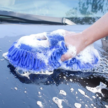 Губка для чистки автомобиля Синель из микрофибры Синего цвета, Губка для мытья автомобиля, Щетка для мытья, инструмент для чистки, Автомойка