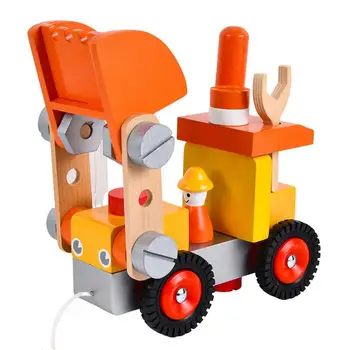 Деревянные строительные блоки, Инженерные блоки, набор развивающих стволовых игрушек для мальчиков и девочек, подарок для детей, творческие игры и развлечения