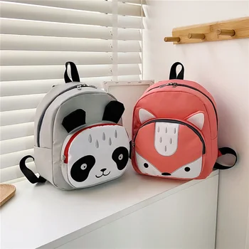 Детские сумки для мальчиков и девочек, детский нейлоновый рюкзак с изображением панды и кролика, детский рюкзак с мультяшным принтом, Милая сумка для книг с животными