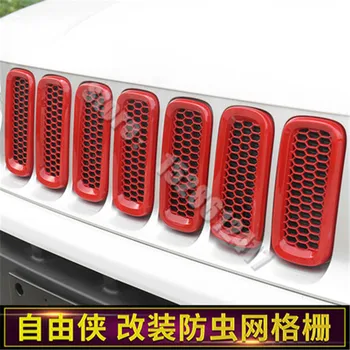 для Jeep Renegade 2016-2021 ABS выделенная красочная передняя решетка передняя грань средняя сетчатая рамка отделка автомобиля для укладки