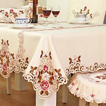 Домашняя кухонная Европейская Пасторальная Скатерть с вышивкой, Скатерть для стола