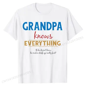 Забавная футболка для папы для дедушки, Дедушка знает все, дизайн футболки, Мужская футболка, обалденные хлопковые футболки в стиле хип-хоп