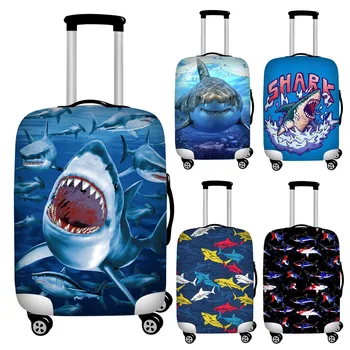 Защитный чехол с принтом Океанской акулы, L18-32 дюймов, чехлы для дорожных чемоданов, тележка для багажа, пылезащитный чехол, аксессуары для путешествий