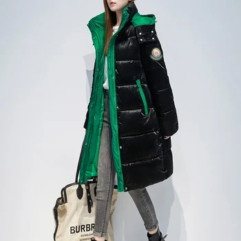 Зимние женские парки 2023, Новые модные негабаритные куртки с капюшоном, плотные теплые водонепроницаемые повседневные длинные пальто