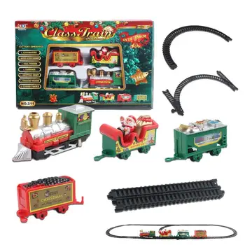 Игрушечный мини-поезд со светом и звуком, эксперт по созданию зимних праздничных железнодорожных путей, игрушки, Рождественские подарки на день рождения для Бо