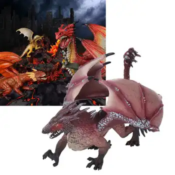 Игрушка-имитатор Spurt Fire Dragon, ослепительная статическая модель Дракона, украшения ручной работы для дома, мальчиков, детей, девочек
