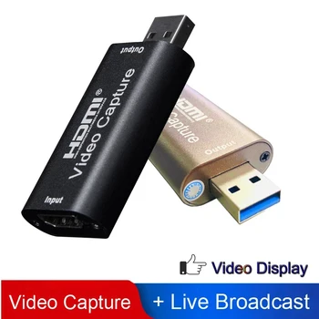 Карта Видеозахвата USB3.0 2,0 HDMI Video Grabber Record Box для Игры PS4 DVD Видеокамера Запись Камеры Прямая трансляция