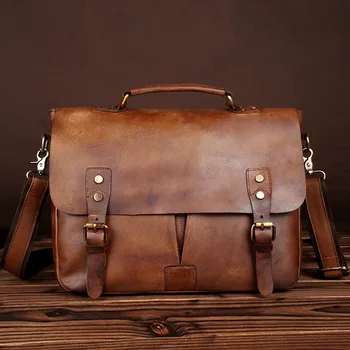 Кожаная сумка-портмоне с ручкой, сумка-тоут через плечо, кожаная сумка-мессенджер для офиса и путешествий