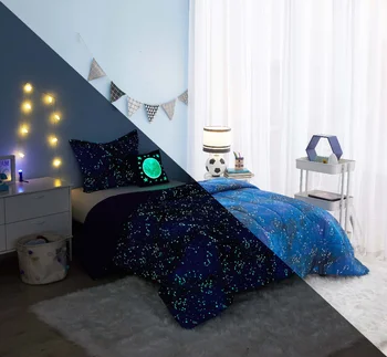 Комплект одеял Galaxy из 5 предметов, светящихся в темноте, с дополнительной подсветкой, полный