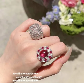 Красочный камень Циркон Регулируемое Свадебное Коктейльное кольцо из Титановой стали для женщин, модные ювелирные изделия